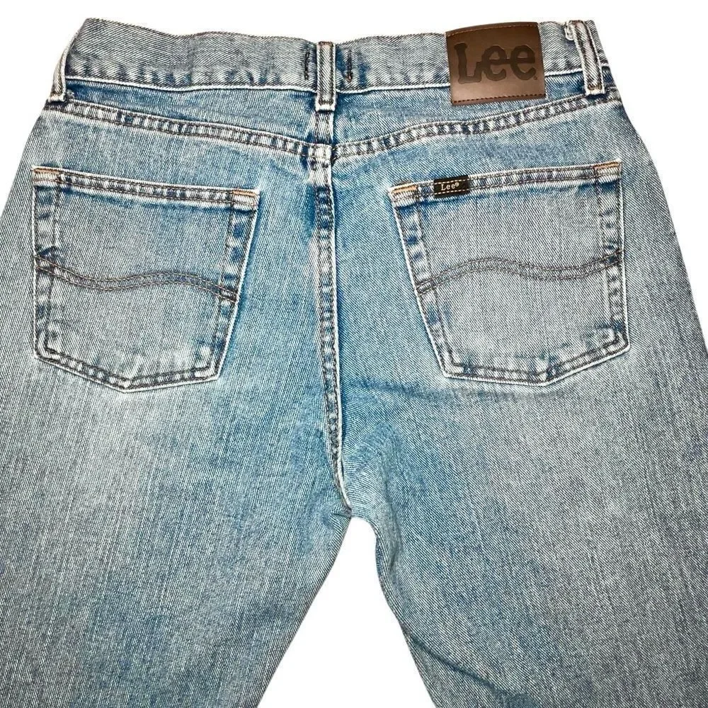 Lee Regular Fit Straight Leg Jeans in Light Blue Wash Men’s 30/32
